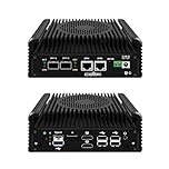 CWWK N150 Mini PC Firewall Appliance, 2 x 10GbE SFP+ Mini Computer with 2 x i226-V 2.5GbE LAN, S2 OPNsense Micro PC Barebone DDR5 NO RAM/SSD/OS, USB-C, TF, Dual 4K Display, AES-NI