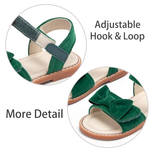 Image of ESTINE Toddler /Little Kid Girls Bow Open Toe Flat Evening Dress Sandals