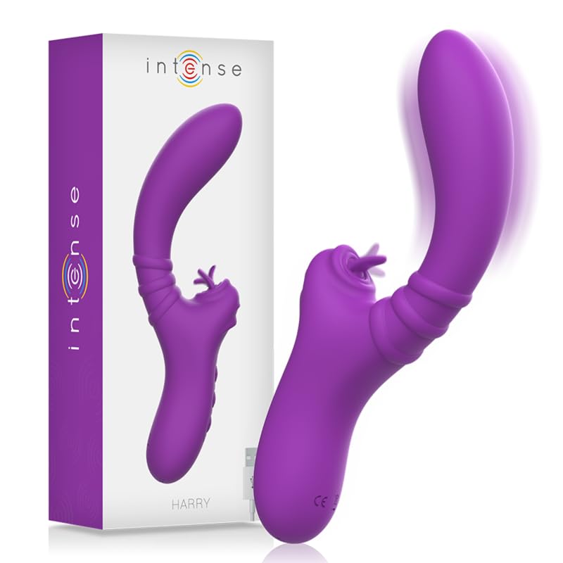 Intense - Harry Vibrator Flexible with Purple Tongue