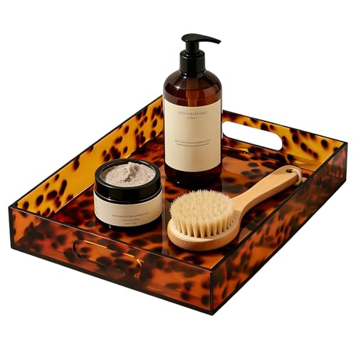 Bandeja de tocador de baño moderna con diseño de carey exclusivo 2