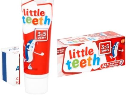 Miniatura 4 de Aquafresh Pasta de dientes pequeños Piccoli Denti Dentifricio 1-5 años, importación italiana, 1.7 fl oz 1.7 onzas (paquete de 2)