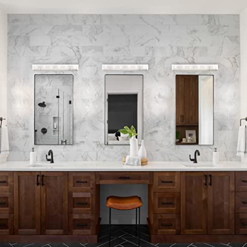Image of Generation Lighting 6-Light Syll Bath Fixture Wall Lamp (Brushed Nickel) 4430806-962 | Bathroom Light Fixture for Home Decor | Vanity Light Fixture Uses Candelabra E12 Standard or LED Light Bulbs