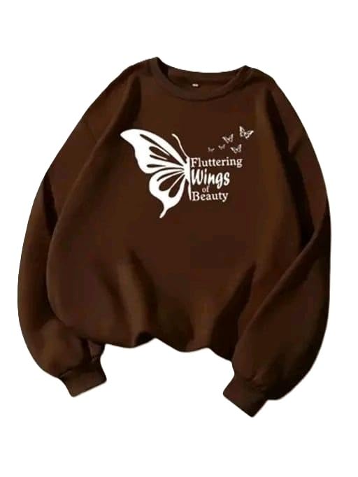 Stylish Women Sweatshirt Soft Material Comfortable Fit Ideal for Daily Indoor and Outdoor Use Brown M-image-41