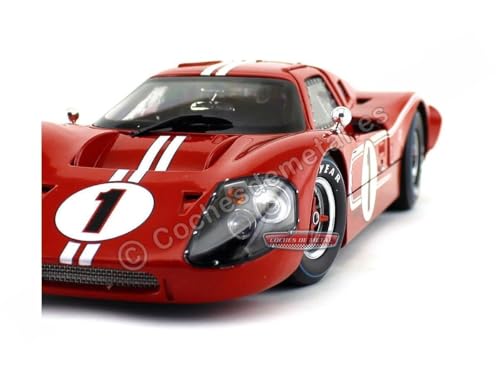 Shelby Collectibles SC423 1967 Ford GT MK IV #1 Red LeMans Winner 24 Hours 1/18 Diecast Model Car by Shelby Collectibles - Image 9