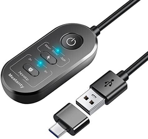 Meatanty Mouse Jiggler Upgraded Mechanical Mouse Mover with Screen, Automatic Running Time Adjustable, Drive-Free USB Mouse Shaker, Undetectable Mouse Movement Simulator Keep PC/Computer/Laptop Active