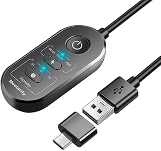 Meatanty Mouse Jiggler Upgraded Mechanical Mouse Mover with Screen, Automatic Running Time Adjustable, Drive-Free USB Mouse Shaker, Undetectable Mouse Movement Simulator Keep PC/Computer/Laptop Active