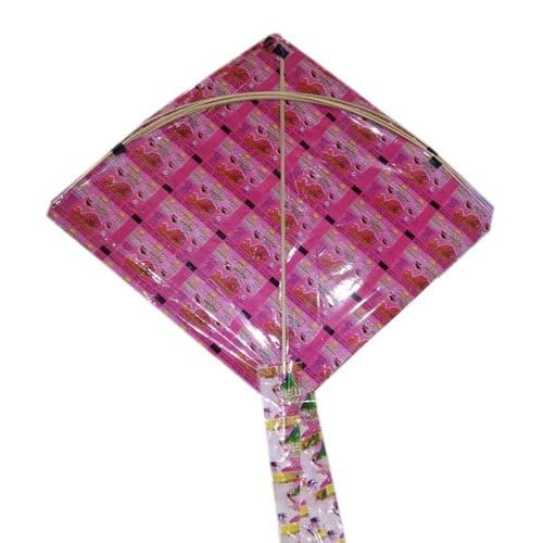 Reusable Plastic Kites (Printed, Multicolor) (Pack of 12)