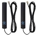 Proxicast 4G / 5G 3.5 dBi Omni-Directional Adhesive Mount Low Profile Flat Stick-On Antenna with 6.6 ft Coax & SMA Male - Compatible with Cradlepoint, Digi, MoFi, Pepwave and More (ANT-110-002-2PK)