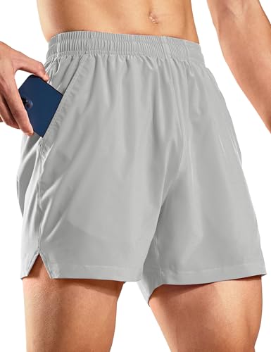 Image of Haimont 5 Inch Mens Dry Fit Running Athletic Shorts with Pockets, Water Resistant Lightweight Gym Workout Exercise Shorts