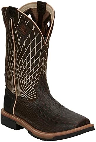 Justin Men's Derrickman Western Work Boot Composite Toe Cognac 9 D(M) US | Image 2