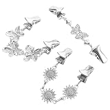 FRCOLOR 3個 レトロスル花朵ショールクリップ 女性用カーディガン襟留め具 耐久性ある属製ファッションアクセサリー スカーフ ショール固定