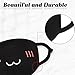 Zhanmai 10-Piece Kawaii Anime Face Masks, Cute Reusable Washable Mouth Covers, Black and White (Cute Style)