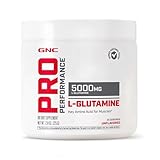 GNC Pro Performance L-Glutamine 5000mg, Amino Acid Supplement Powder, Supports Muscle Recovery & Function, Fuels Immune System, Plays Key Role in Protein Synthesis, Unflavored, Gluten Free, 45