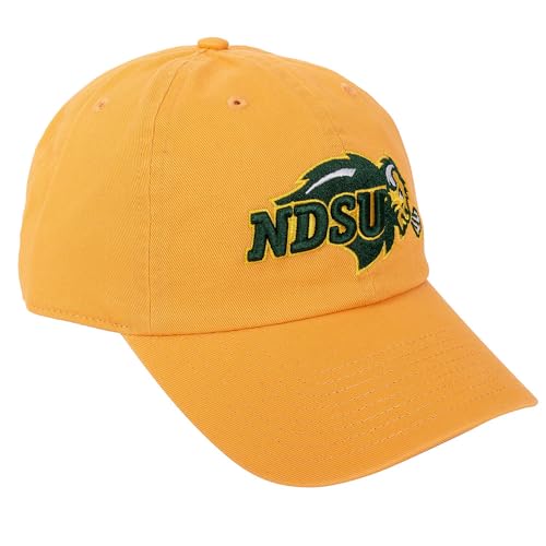 Desert Cactus North Dakota State University Baseball Hat Bison NDSU Brimmed Embroidered Cap Adjustable Cloth Strap Adult (Style B) Yellow
