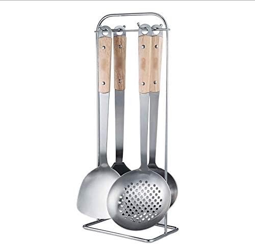 304 Wooden Handle Cooking Tool Sets Spoon Shovel Pasta Spaghetti Kitchenware Kitchen Utensils Cookware