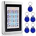 Toncont Door Access Control System, Stand Alone Password Door Keypad + 5PCS ID Keychains, Support 2000 Users, Wiegand 26 PIN Code ID Keypad, IP68 Waterproof, Backlight, Zinc Alloy Metal Case