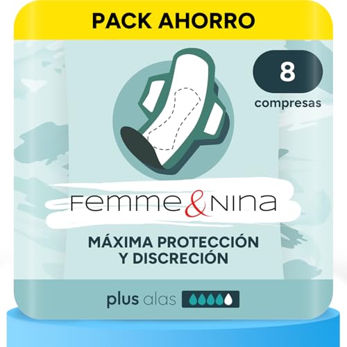 BESTLINE 8 serviettes avec ailettes, coton doux au toucher pour plus de confort, noyau hautement absorbant, protection maximale et discrétion, pas d'odeur ni d'inconfort, plus avec des ailettes