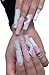 Set 100Pcs Handmade 3D Acrylic Flowers For Nails Art Decor Set, White 3D Flowers For Nails, Acrylic Flower Nail Art Diverse Collection in One Box for Nail Designs For Women (White 100PCs)