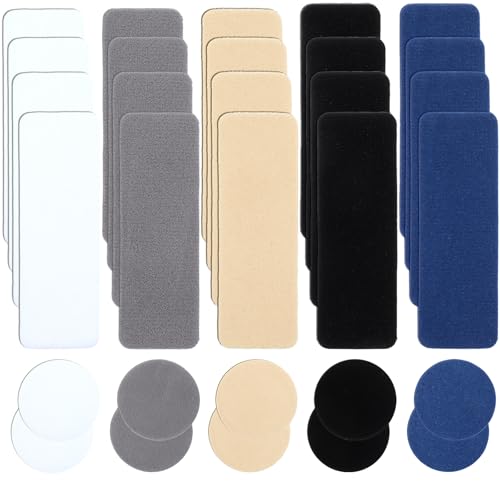 Xinjoduz 30 parches de zapatos para agujeros para los dedos, protector de zapatos rectangular en forma de círculo, parches autoadhesivos para la prevención de zapatos, kit de parches de reparación de