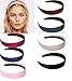 Produktbild 7pcs Farbiges Satin-Bedecktes Band-Haar-Stirnband, 1,1-Zoll-Rutschfestes Stirnband, Bunte Diy-StirnbäNder, Band-StirnbäNder FüR Frauen Und MäDchen