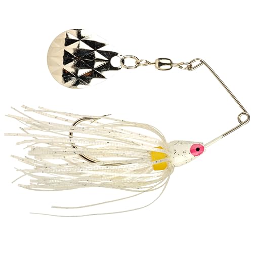 Image of Strike King MK-72 Mini-King Spinnerbait, 1 /8-Ounce, White and Silver