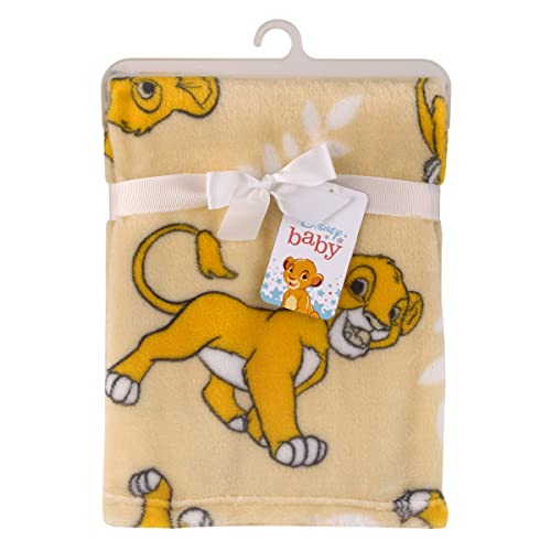 Disney Lion King Tan, Beige And White Simba Super Soft Baby Blanket #TOP3