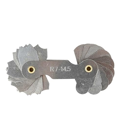 Galgas Reglaje Valvulas, Herramienta de medición de calibrador de filete Herramienta de medición de calibrador de calibrador de filete Herramienta de medición de placa de paso Radio de calibrador R pa