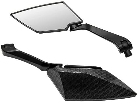 Specchietti Moto Universali In Fibra Di Carbonio - 2 Pezzi, 8/10mm, Nero - Foto 3