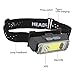 PerGar Cob Headlight, Xpe Cob Headlamp, Fixed Focusing Waterproof Type C Fast Charging Headlight, Headlight with Led Indicator, Suitable for Camping, Hiking, Running