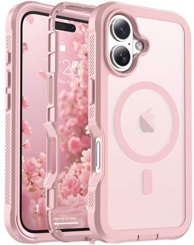 jaroco Magnetic for iPhone 17 Case Heavy Duty Protection Light Pink