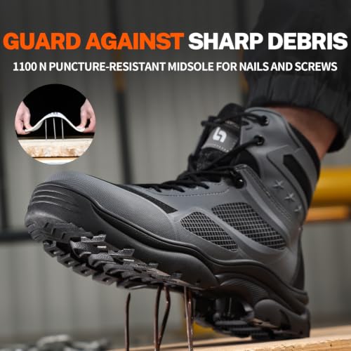 Image of Steel Toe Boots for Men Work Indestructible Safety Boots