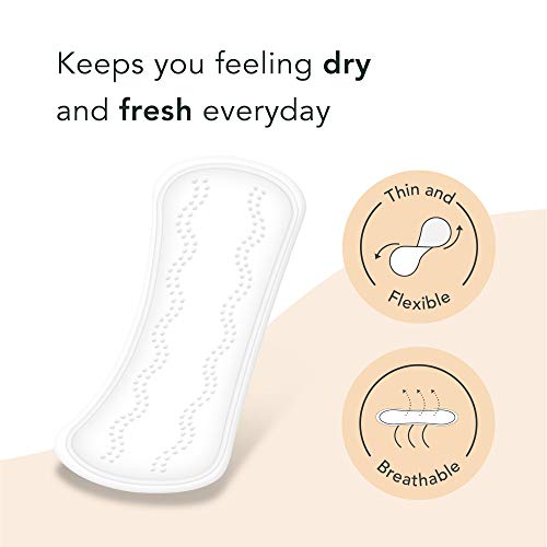 Rael Panty Liners For Women, Organic Cotton Cover - Long Pantiliners, Light Absorbency, Unscented, Chlorine Free (Long, 36 Count) #TOP1