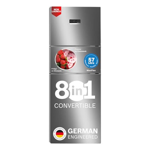 Bosch 303L, 3 Star, MaxFlex Convert Frost Free Triple Door Refrigerator | 8-in-1 Convertible Storage Modes | 57L Extra Convertible Zone | Cool Extend up to 18 hours (CMC33K03NI, Sparkly Steel) view 1