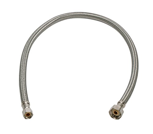 Fluidmaster B1F30 Faucet Connector, Braided Stainless Steel - 3/8 Female Compression Thread X 1/2 F.i.p. Thread, 30-Inch Length #TOP1