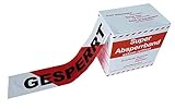 Das Sperrband besteht aus umweltschonenden chlor- und schwefelfreiem Polyäthylen.