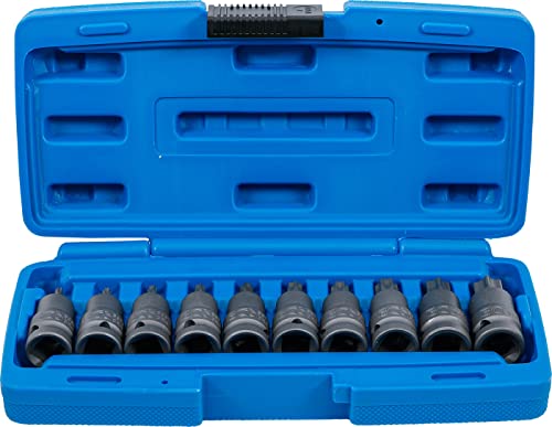 Puntas BGS 5097 | Juego de puntas de vaso de impacto | entrada 12,5 mm (1/2') | perfil en T (para Torx) T20 - T70 | 10 piezas