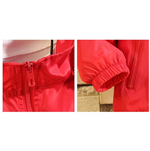 Dawwoti Casaco esportivo masculino corta-vento, cor sólida, à prova de vento, capuz removível, casac