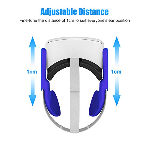 AMVR Silikon-Ohrenschützer, für Quest 2 VR-Headset, mit verbessertem Headset-Sound, Zubehör Kopfhörer-Verlängerungsabdeckung (Blue) - Image 6