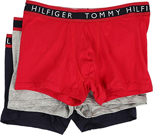 Tommy Hilfiger Men's 3-Pack Basic Trunk, Black/Navy/Red, X-Large/40-42