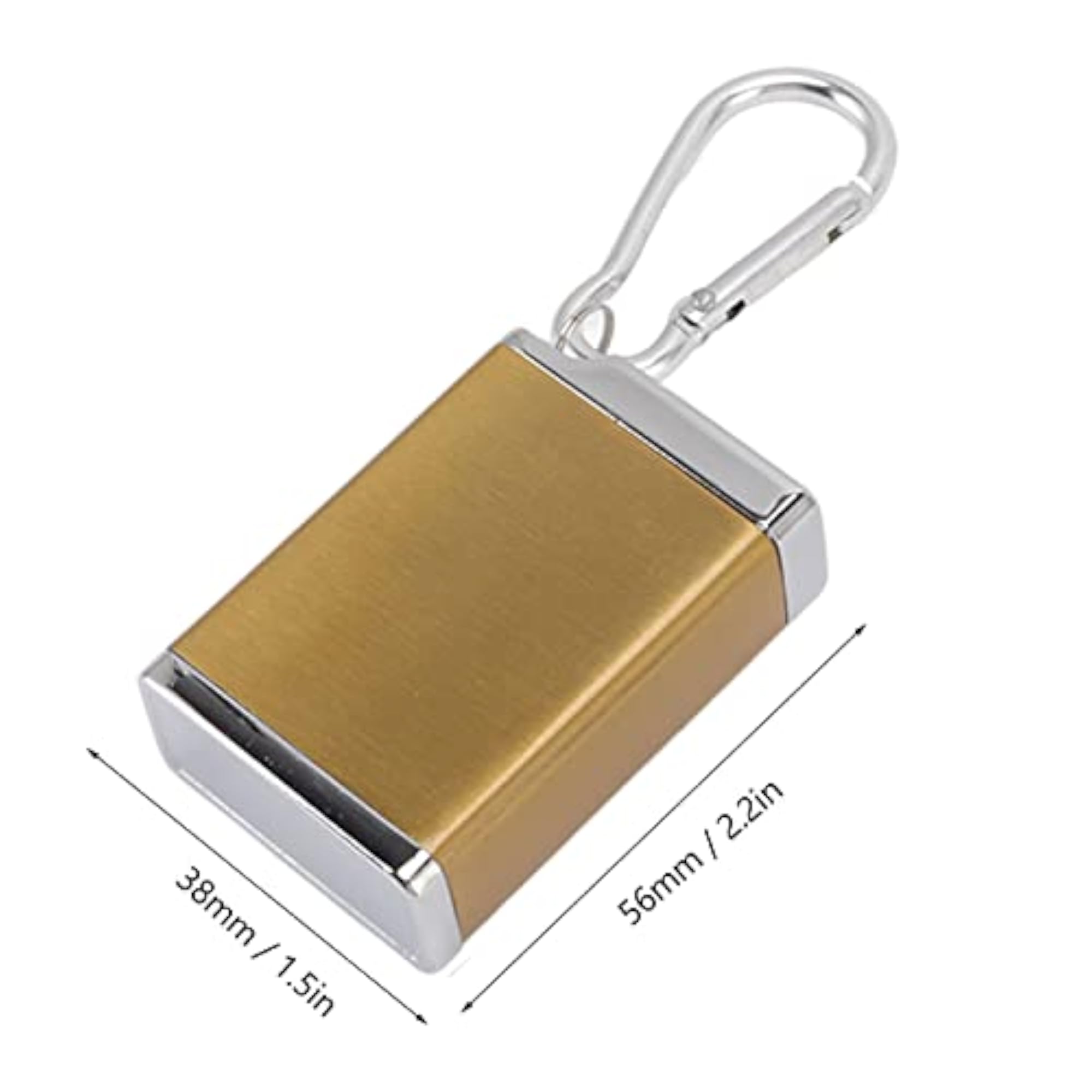 Gold Portable Mini Ashtray Keychain, Modern Gift