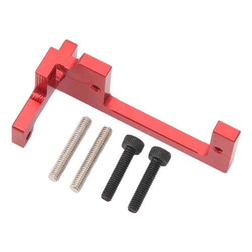 RC Servo Mounting Bracket, Aluminum Alloy RC Servo Mount Base Stand High Strength Easy Installation for 1/14 Tractor Truck (Red)