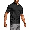 CQR Men’s Polo Shirts, Tactical Short Sleeve Golf Performance Shirts, Lightweight Dry Fit UPF 50+ Pique