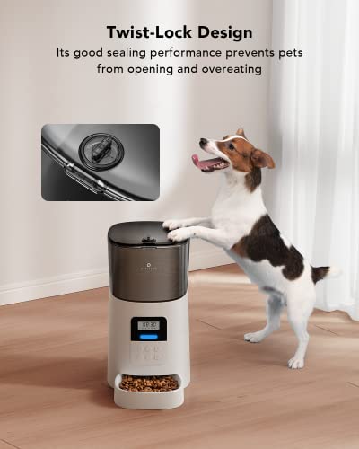 PETLIBRO-Automatic-Dog-Feeder-6L-Dog-Food-Dispenser-with-Twist-Lock-Lid-Timed-Dog-Feeder-with-Clog-Free-Design-Low-Food-LED-Indication-Up-to-50-Portion-6-Meals-Daily-for-Dogs-Cats-Pets - Cucciolini Doodles PETLIBRO-Automatic-Dog-Feeder-6L-Dog-Food-Dispenser-with-Twist-Lock-Lid-Timed-Dog-Feeder-with-Clog-Free-Design-Low-Food-LED-Indication-Up-to-50-Portion-6-Meals-Daily-for-Dogs-Cats-Pets