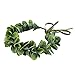 Yili Maizi Artificial Green Leaf Crown Eucalyptus Flower Wreath Women Girls Bohemian Headpiece Floral Headband Photo Prop