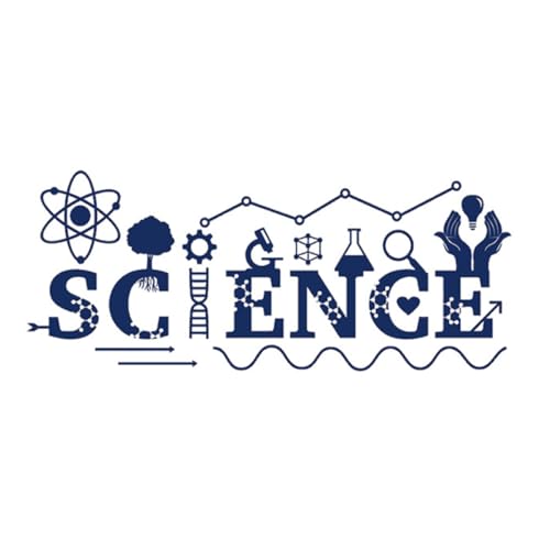 Vinilo decorativo Ipetboom ciencia 99x42cm azul PVC
