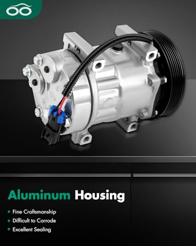 Image of SCITOO AC Compressor for Peterbilt for 200 14.0L 1977-1978 | Fast Cooling, Ultra Low Noise (≤72 dB)Air Conditioner Compressor with Clutch, Easy Installation, 204891 5096466 947715