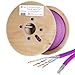 Produktbild HB-DIGITAL 500m Netzwerkkabel LAN Duplex Verlegekabel Cabel cat.7a max. 1200MHz Reines Kupfer S/FTP PIMF LSZH Halogenfrei RoHS-Compliant AWG23 (2 verbundene Strängen) Lila
