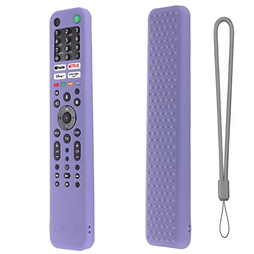 Image of Oboe Silicone Full Wrap RMF-TX520P Remote Case for Sony Smart Tv Voice Remote A80J X80J X85J X90J X95J Shockproof Protective Remote Cover with Remote Loop