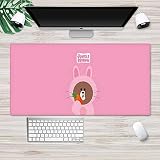 YRUJBT Tapis de Souris XXL Gaming Ours Animal Rose Mouse Pad Multifonction Grand sous Main Bureau 800x300x2mm Surface Spéciale Améliore la Vitesse et la Précision pour Jeux et Bureau