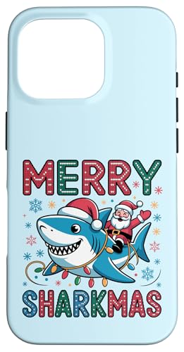 Merry Sharkmas AO[Z[^[ T^ CfBO V[N Cgt X}zP[X iPhone 16 Pro p